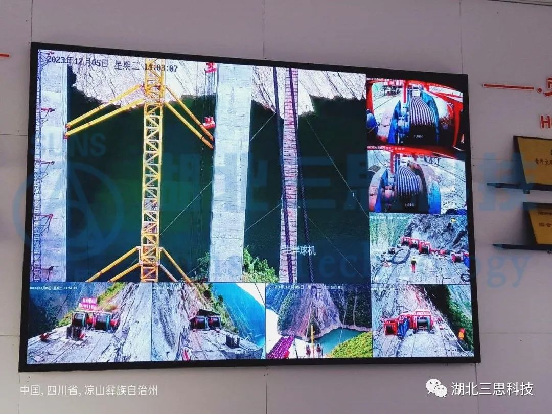 跨越678m，纜索式起重機智能吊裝安全監(jiān)控系統(tǒng)助力橋梁建設安全！